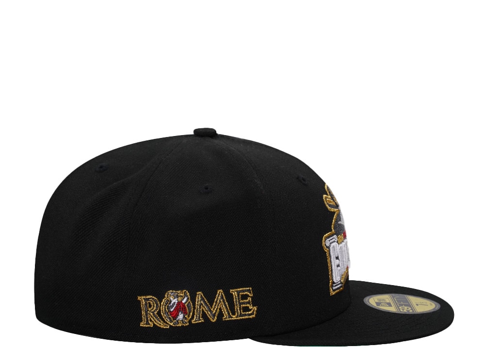 New Era Rome Emperors Black Gold Throwback Edition 59Fifty Fitted Gorra