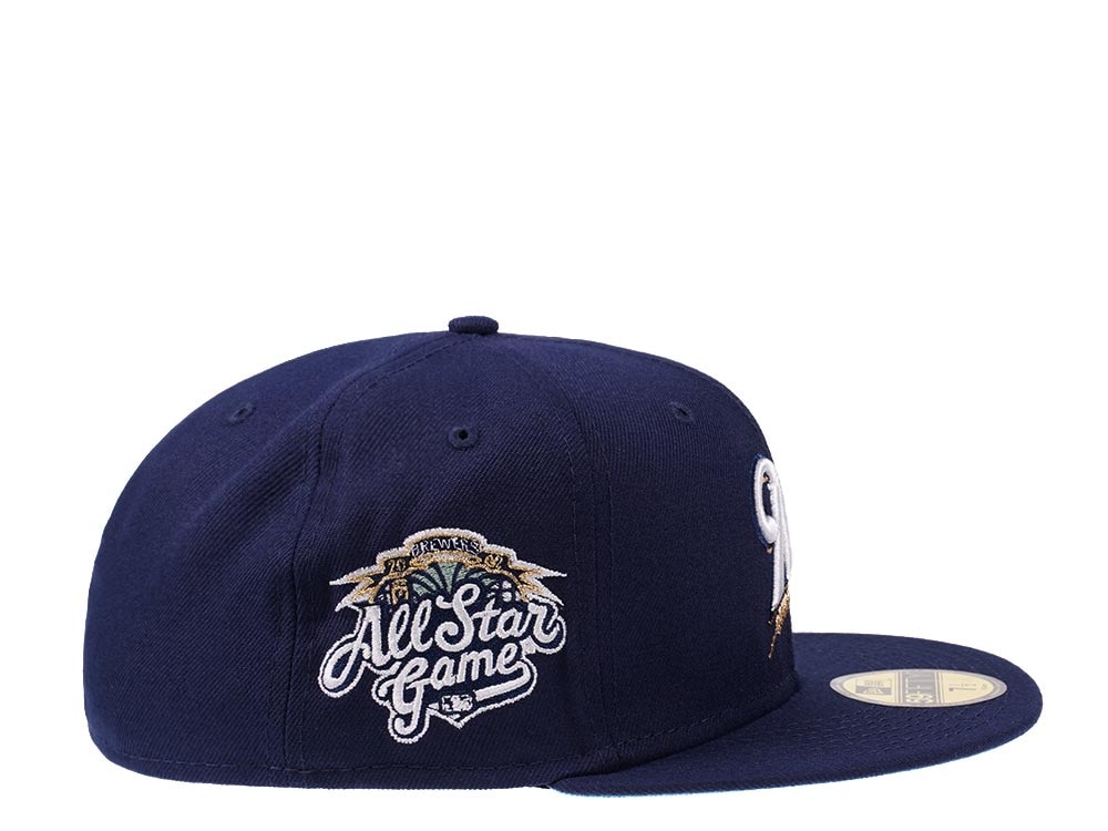 New Era Milwaukee Brewers All Star Game 2002 Glacier Blue Edition 59Fifty Fitted Gorra