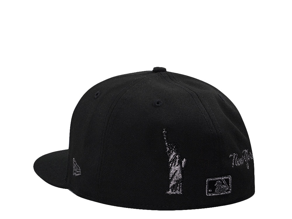 New Era New York Yankees 27x World Champions Metallic Pewter Black Prime Edition 59Fifty Fitted Gorra