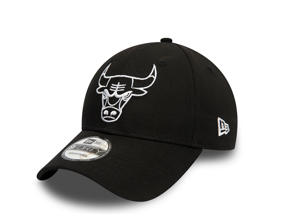 New Era Chicago Bulls Black Essential Outline 9Forty Snapback Gorra