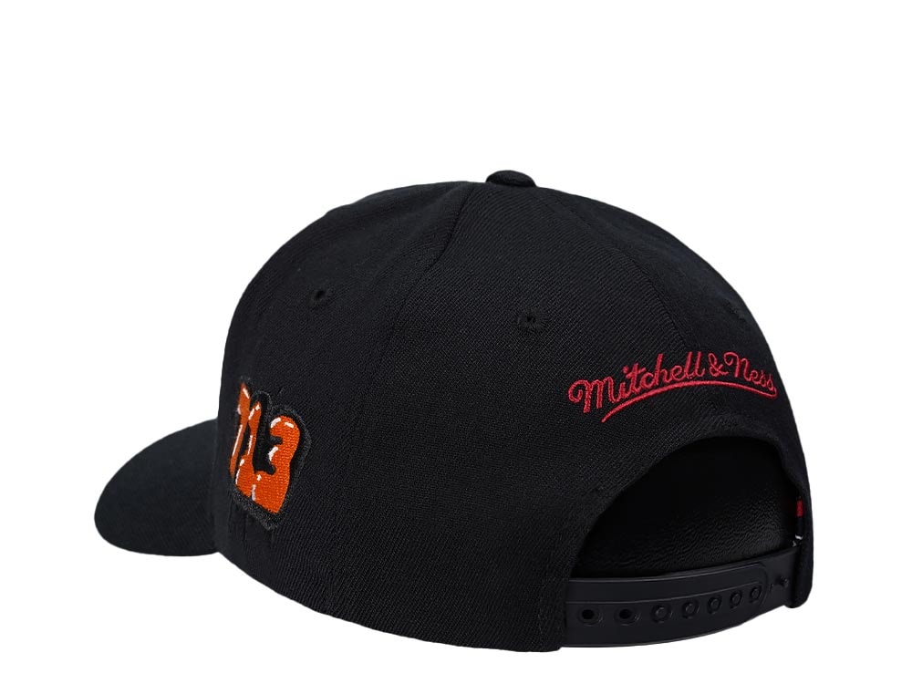 Mitchell & Ness Houston Rockets Hardwood Classic Slap Sticker Red Line Flex Snapback Gorra