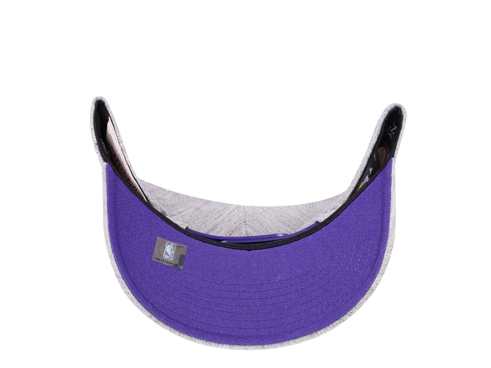 Mitchell & Ness Los Angeles Lakers Heather Gray Red Line Flex Snapback Gorra