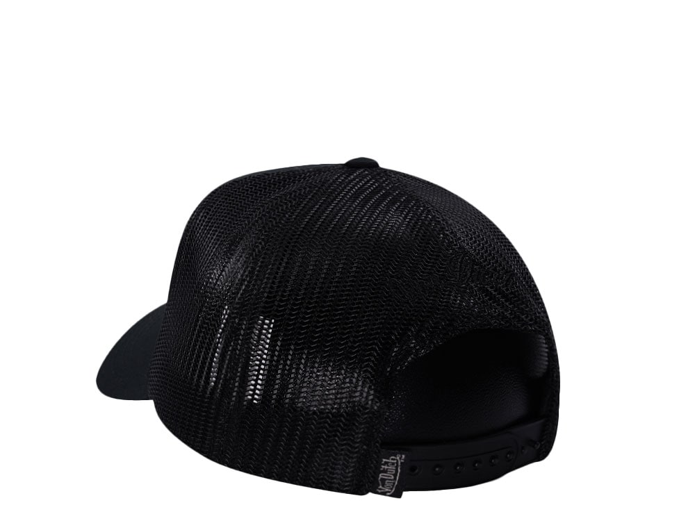 Von Dutch Script Black Trucker Snapback Gorra