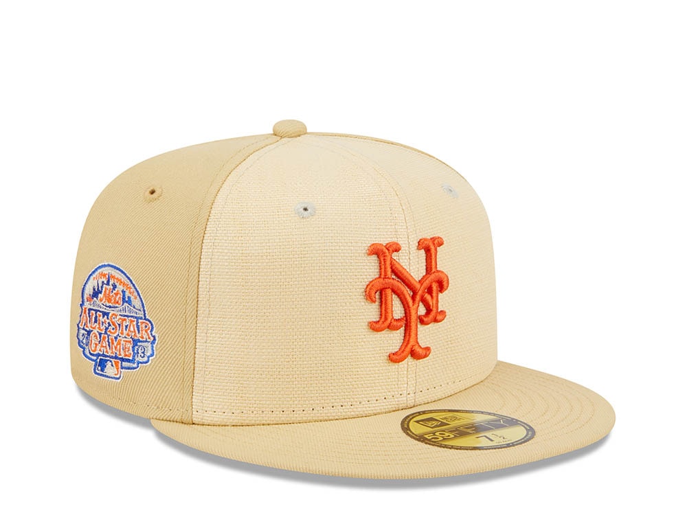 New Era New York Mets All Star Game 2013 Raffia Front Vegas Gold Edition 59Fifty Fitted Gorra