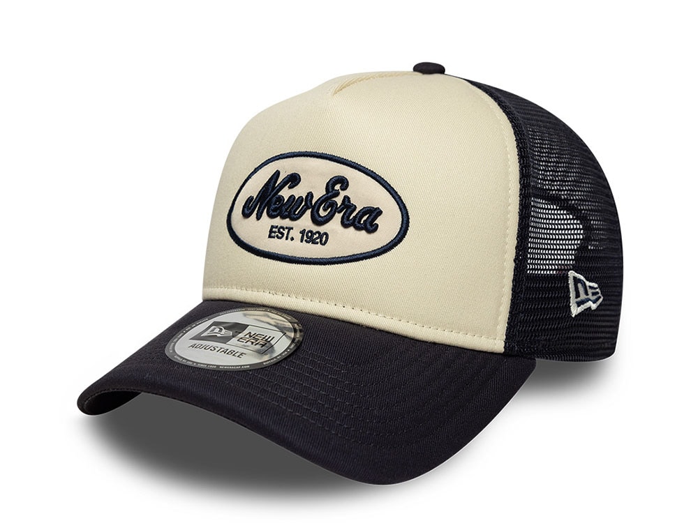 New Era Oval Foam Patch Stone Edition 9Forty A Frame Trucker Snapback Gorra