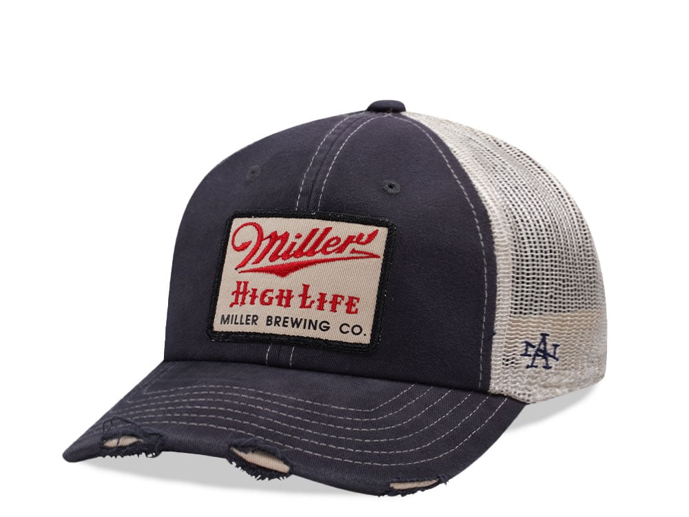 American Needle Miller High Life Navy Orville Edition Trucker Snapback Gorra