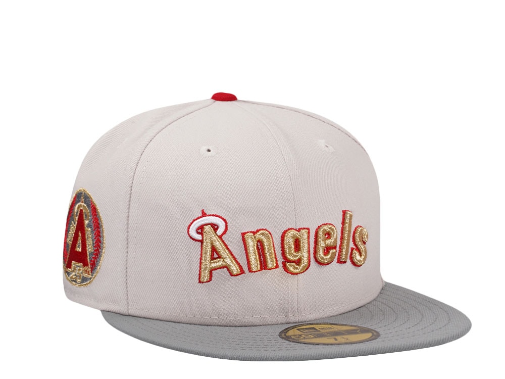 New Era Anaheim Angels 25th Anniversary Stone Gold Two Tone Edition 59Fifty Fitted Gorra