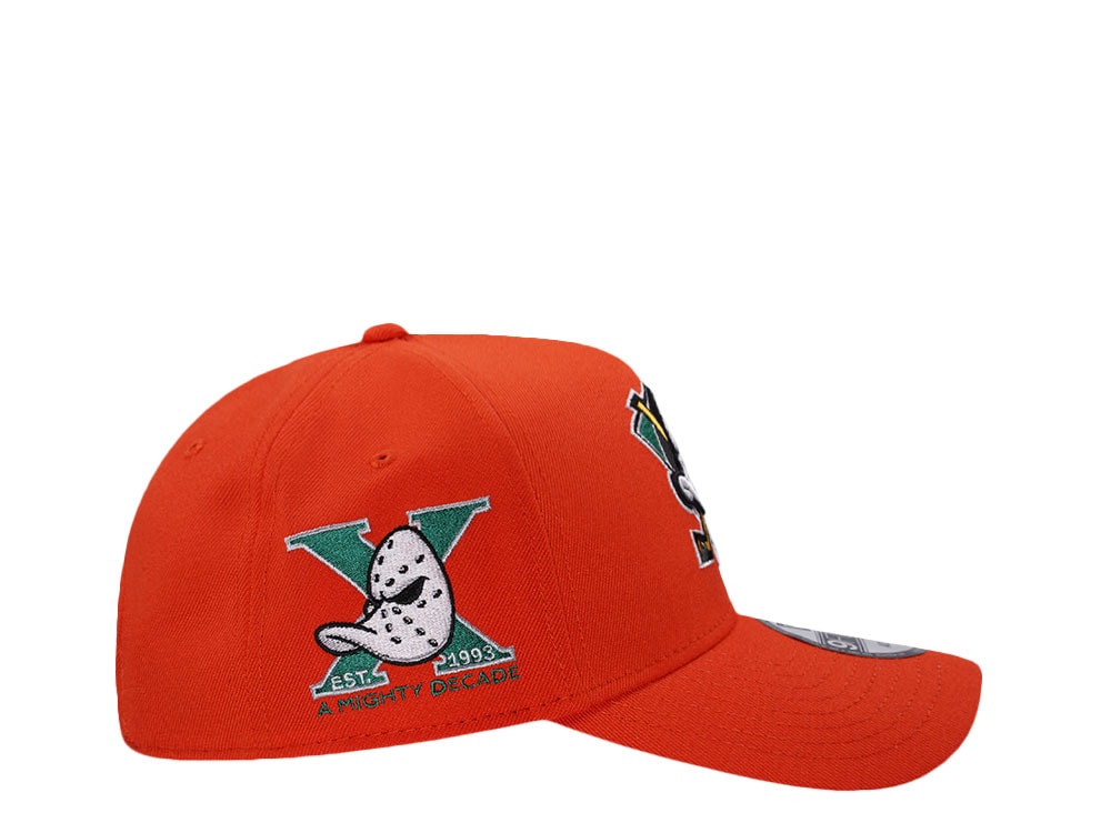 New Era Anaheim Ducks 10th Anniversary Orange Prime Edition 9Forty A Frame Snapback Gorra