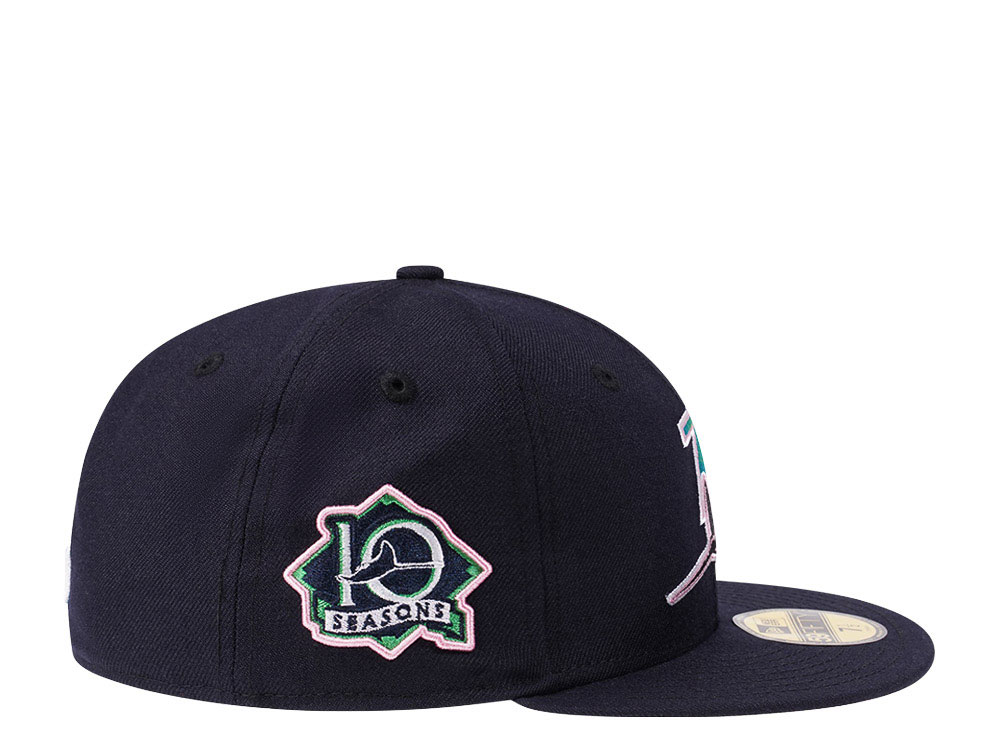 New Era Tampa Bay Rays 10 Seasons Navy and Pink Edition 59Fifty Fitted Gorra