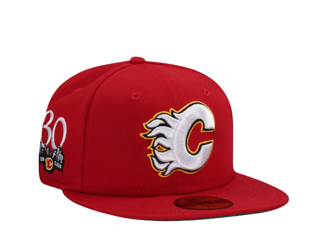 New Era Calgary Flames 30th Anniversary Red Throwback Edition 59Fifty Fitted Gorra