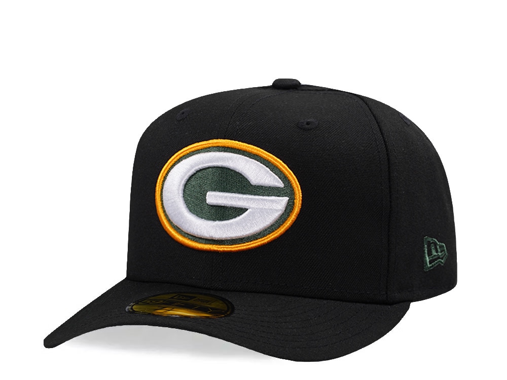 New Era Green Bay Packers Black Prime Edition Pre Curved 59Fifty Fitted Gorra