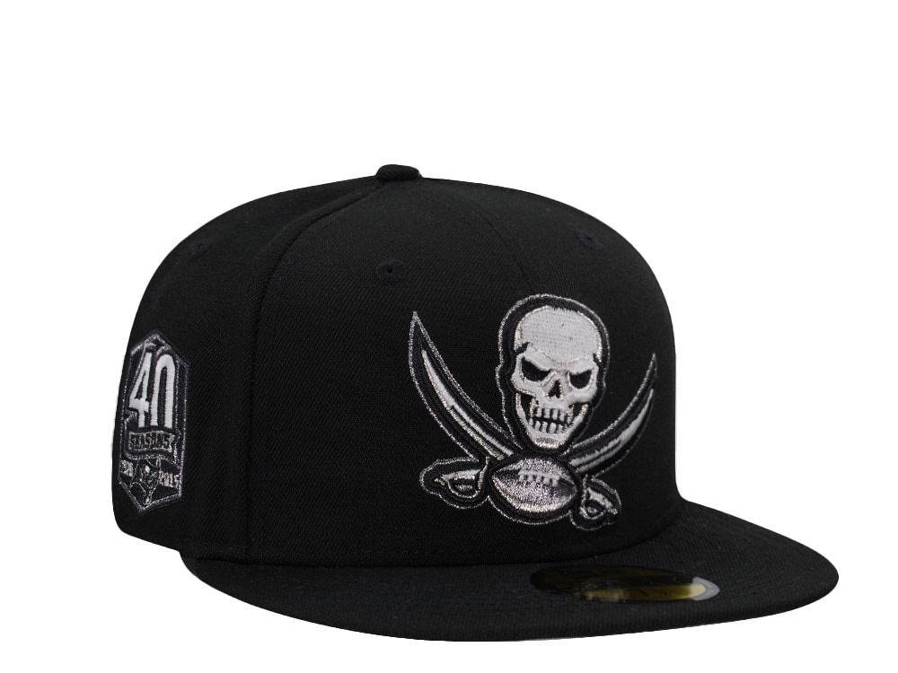 New Era Tampa Bay Buccaneers 40th Seasons Glow Black Prime Edition 59Fifty Fitted Gorra
