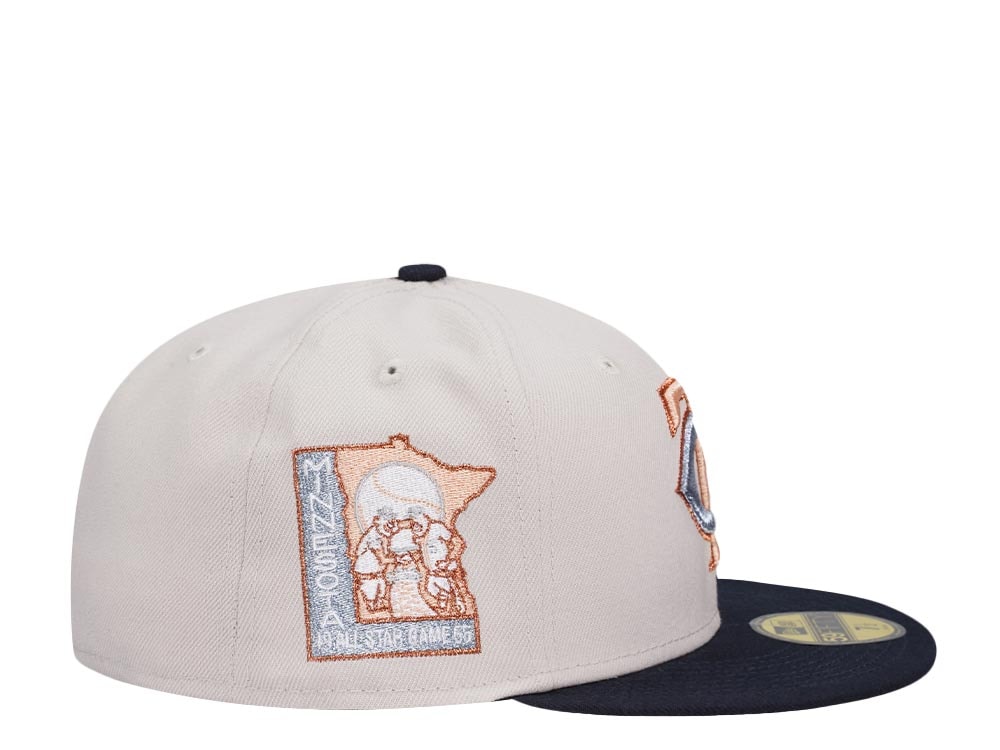 New Era Minnesota Twins All Star Game 1965 Metallic Stone Two Tone Edition 59Fifty Fitted Gorra