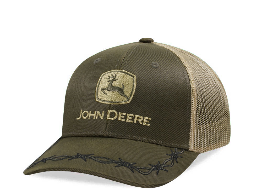 John Deere Oilskin Olive Trucker Snapback Gorra