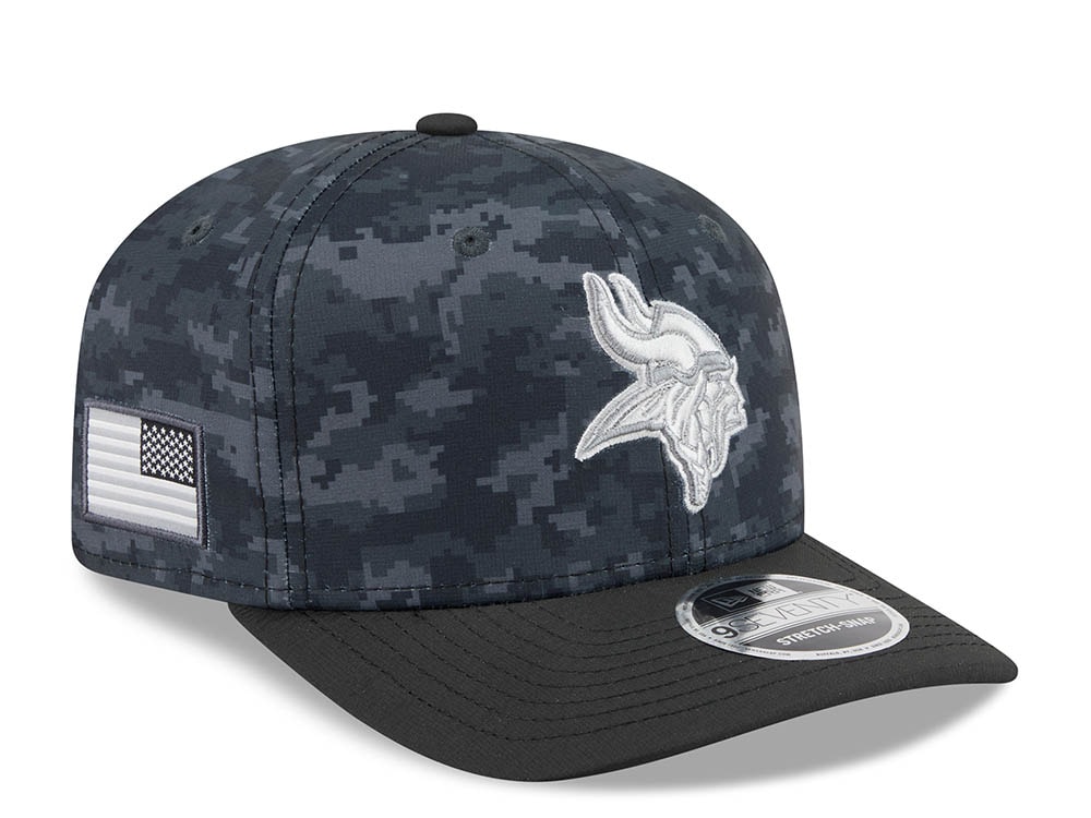 New Era Minnesota Vikings NFL Salute to Service 2026 Digi Camo Black 9Seventy Stretch Snapback Gorra