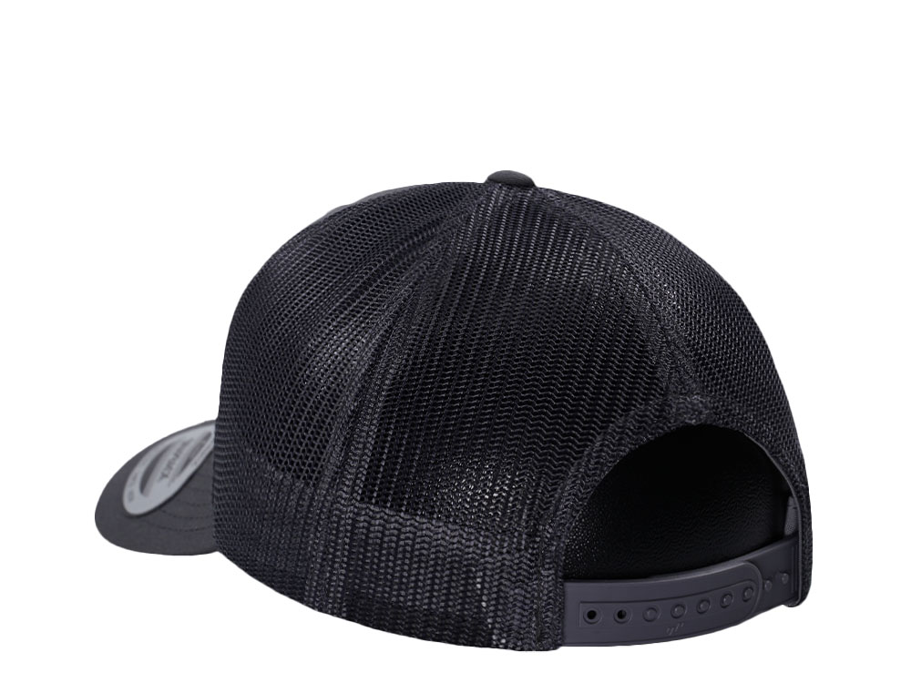 Yupoong Basic Gray Retro Trucker Snapback Gorra