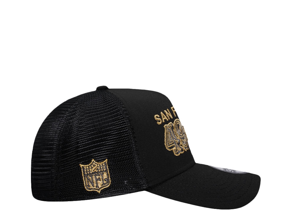 New Era San Francisco 49ers Black and Gold Classic Edition Trucker A Frame 9Forty Gorra
