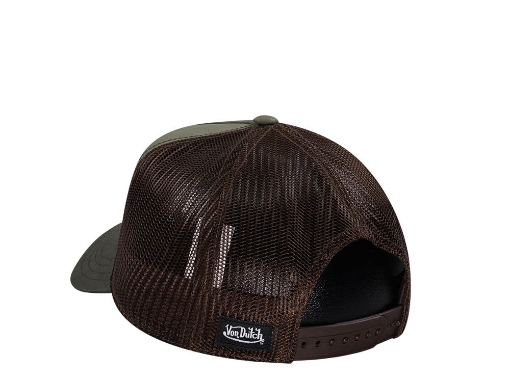 Von Dutch Electric Road Olive Two Tone Edition Trucker A Frame Snapback Gorra