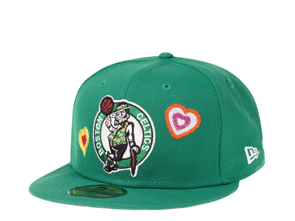 New Era Boston Celtics Green Chainstitchheart Edition 59Fifty Fitted Gorra