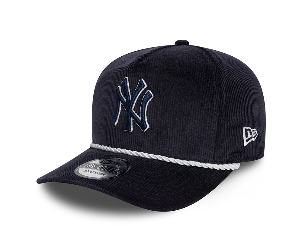 New Era New York Yankees Navy Corduroy Golfer A Frame Snapback Gorra