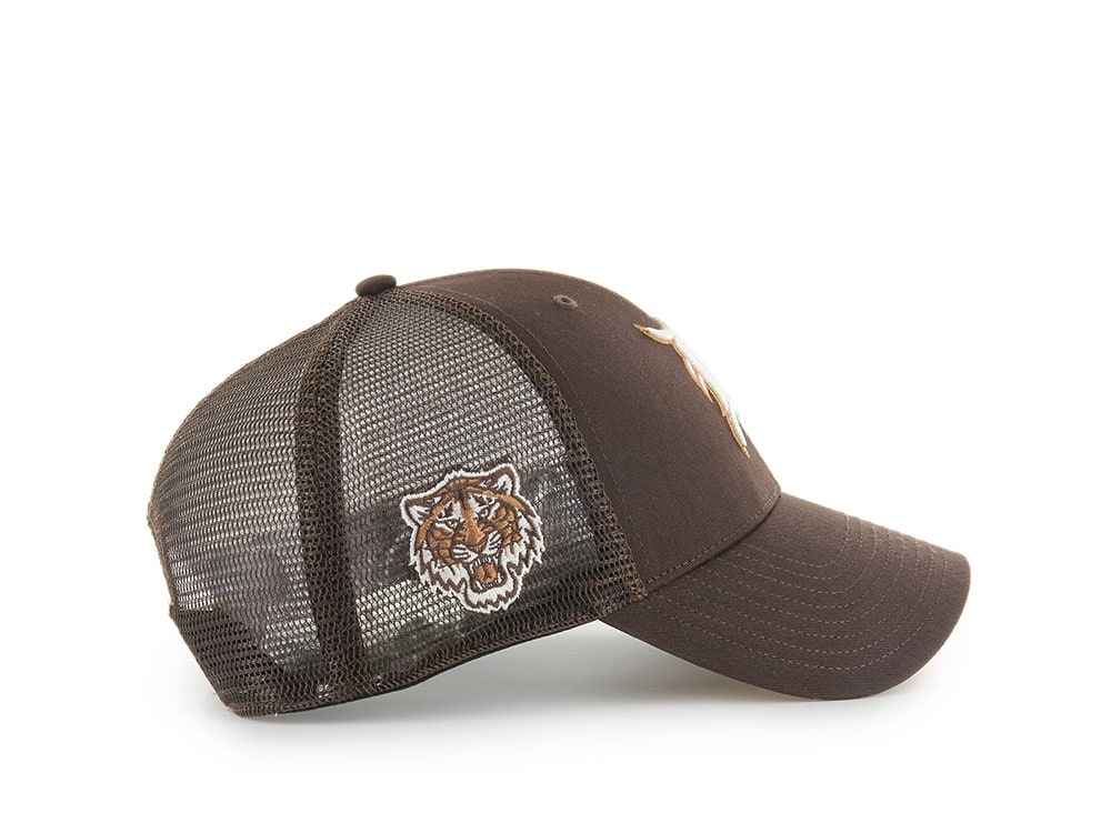 47Brand Detroit Tigers Brown Branson Edition Trucker MVP Snapback Gorra