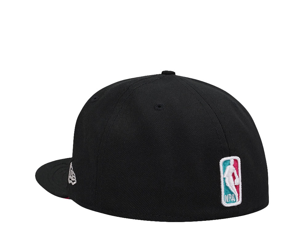 New Era San Antonio Spurs Black Script Champions Edition 59Fifty Fitted Gorra