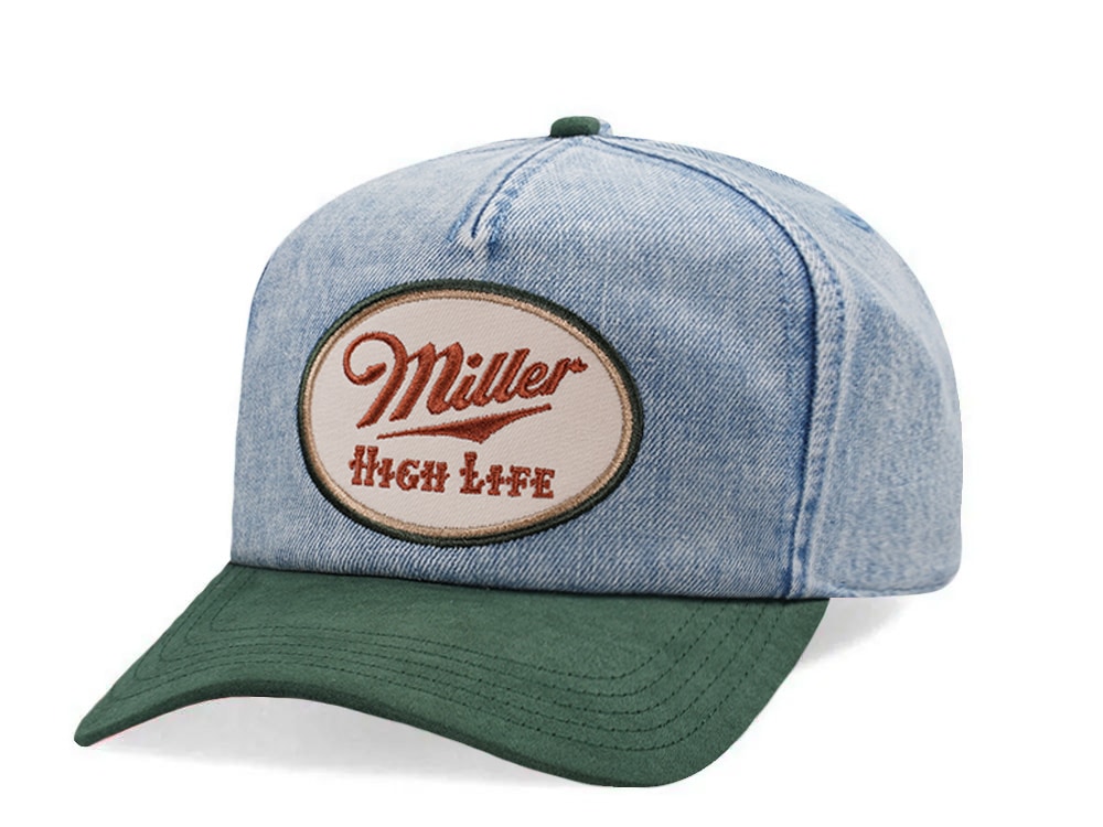 American Needle Millers High Life Fulton Denim Edition Snapback Gorra