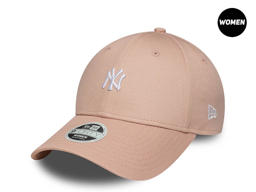 New Era New York Yankees Mini Logo Pink Womens 9Forty Strapback Gorra