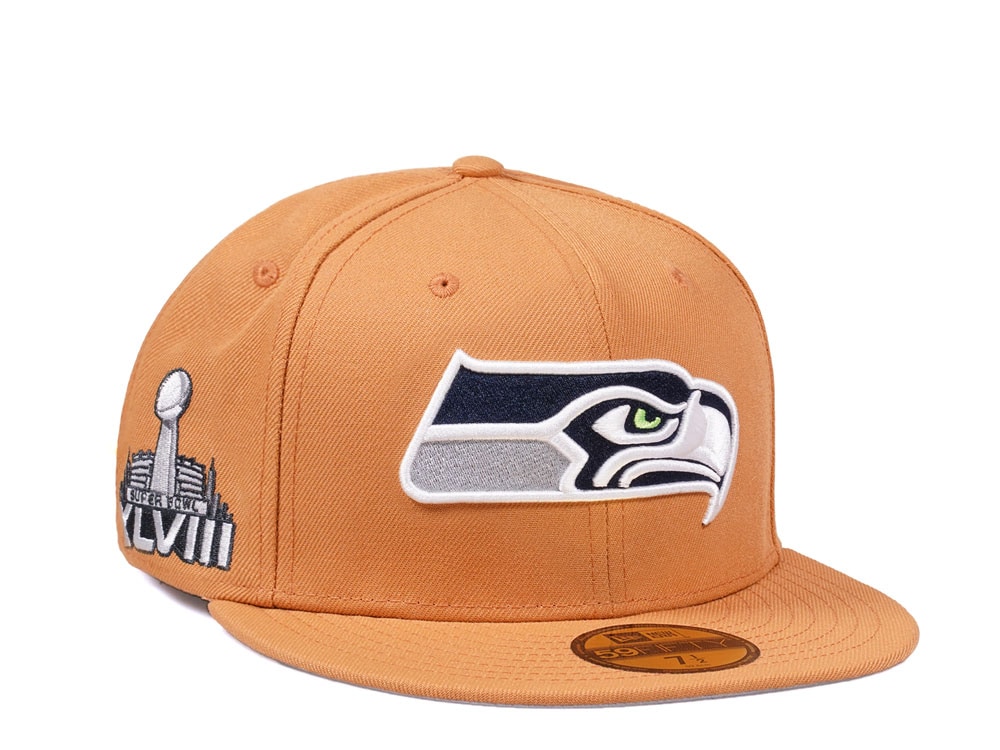 New Era Seattle Seahawks Super Bowl XLVIII Golden Memories Collection 59Fifty Fitted Gorra