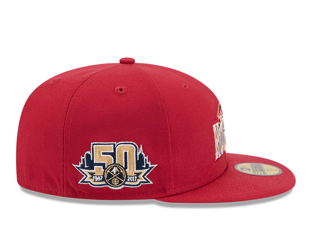 New Era Denver Nuggets HWC 50th Anniversary Red 59Fifty Fitted Gorra