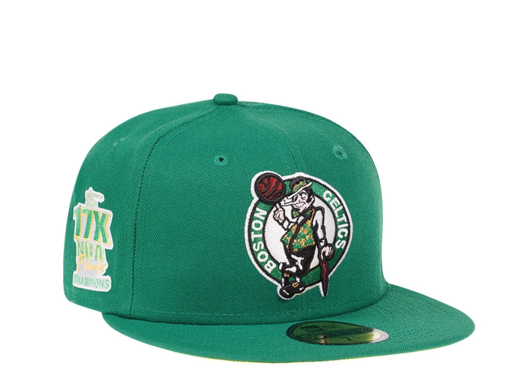 New Era Boston Celtics Citruspop Patch The 17x NBA Finals Champions 59fifty Fitted Gorra