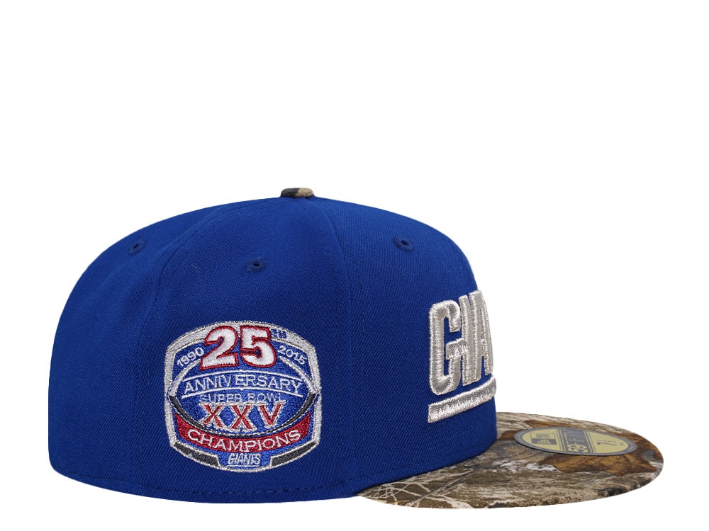 New Era New York Giants 25th Super Bowl Anniversary Team Realtree Prime Edition 59Fifty Fitted Gorra