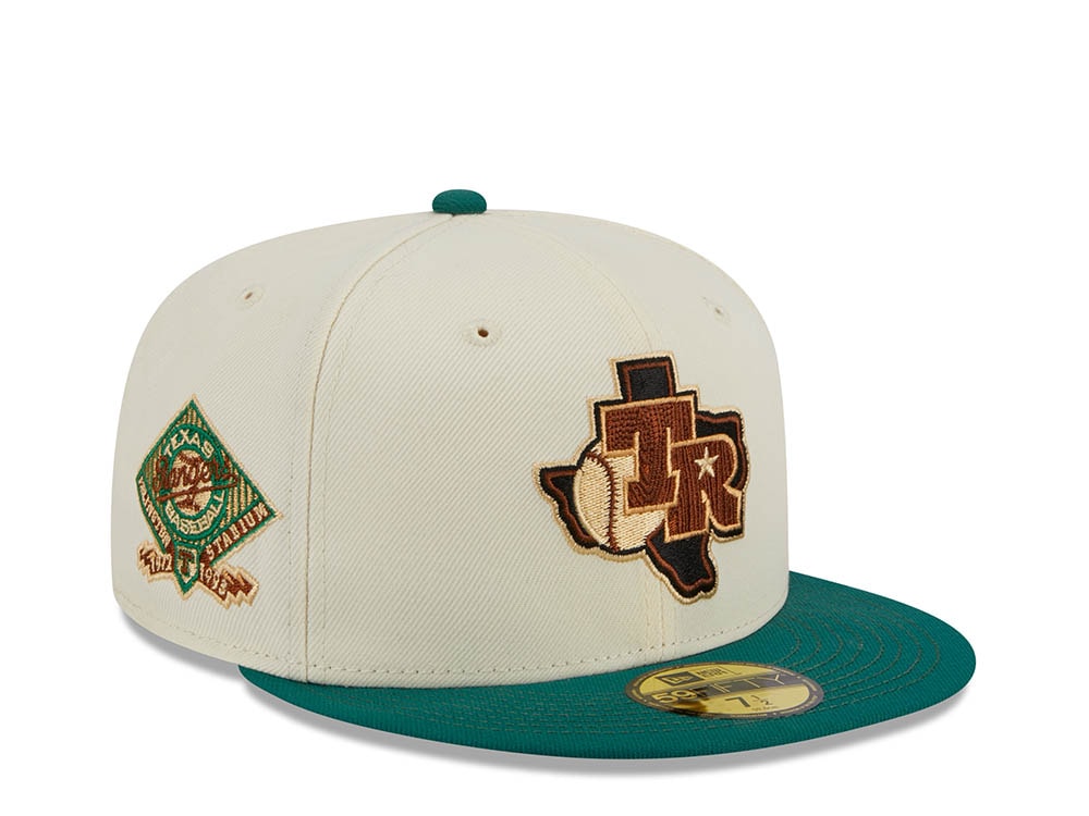 New Era Texas Rangers Arlington Stadium Stone Two Tone Edition 59Fifty Fitted Gorra