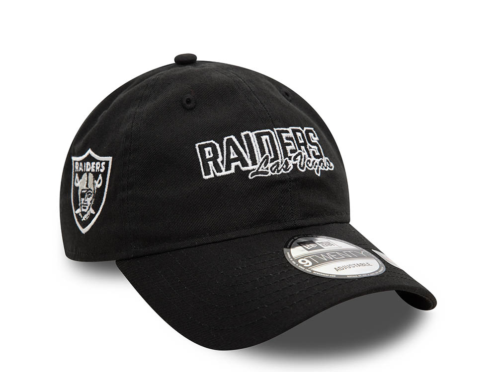 New Era Las Vegas Raiders NFL Script Black 9Twenty Strapback Gorra