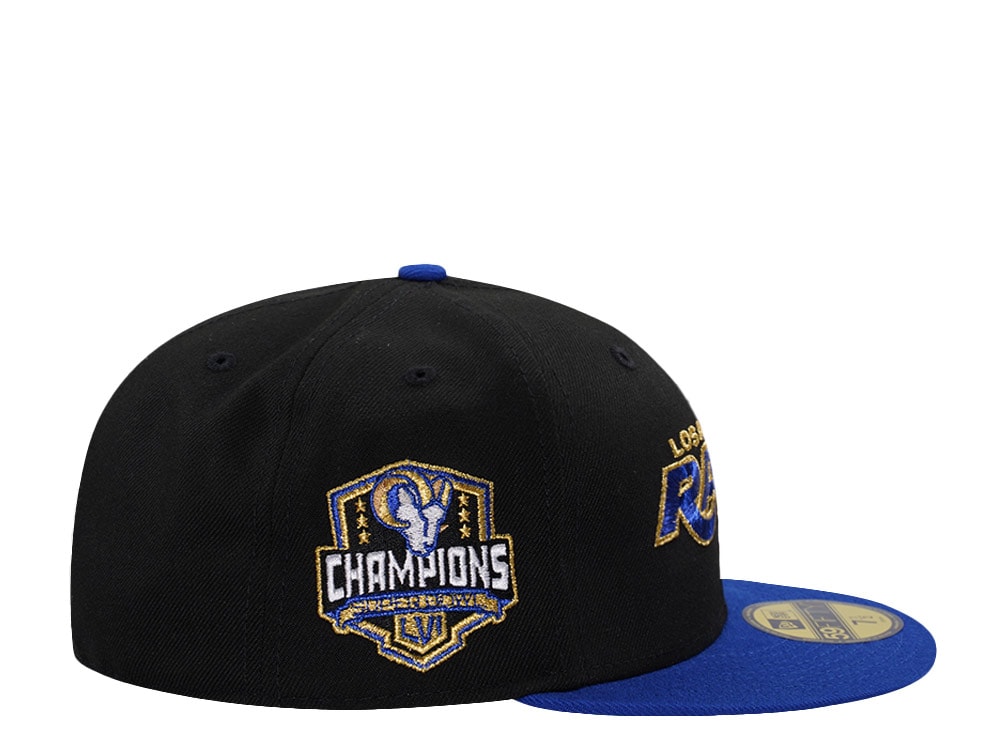 New Era Los Angeles Rams Super Bowl LVI Champions Black Two Tone Edition 59Fifty Fitted Gorra