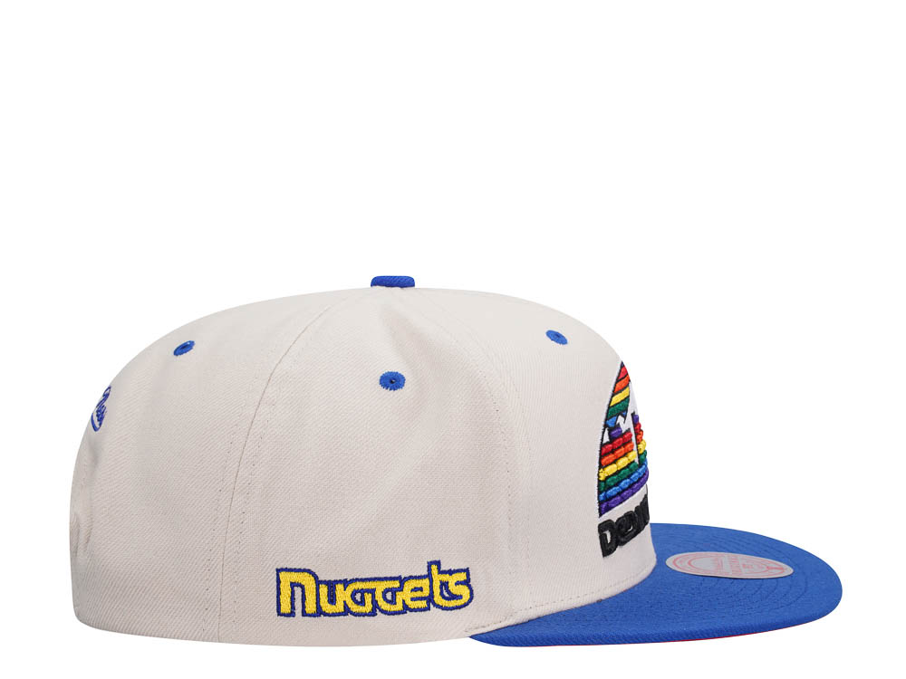 Mitchell & Ness Denver Nuggets Sail Off White Two Tone Snapback Gorra