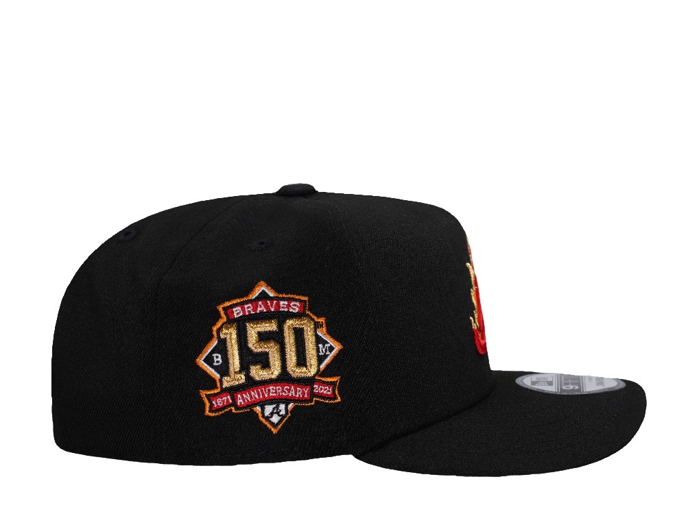 New Era Atlanta Braves 150th Anniversary Flame Black Prime Edition 9Fifty A Frame Snapback Gorra
