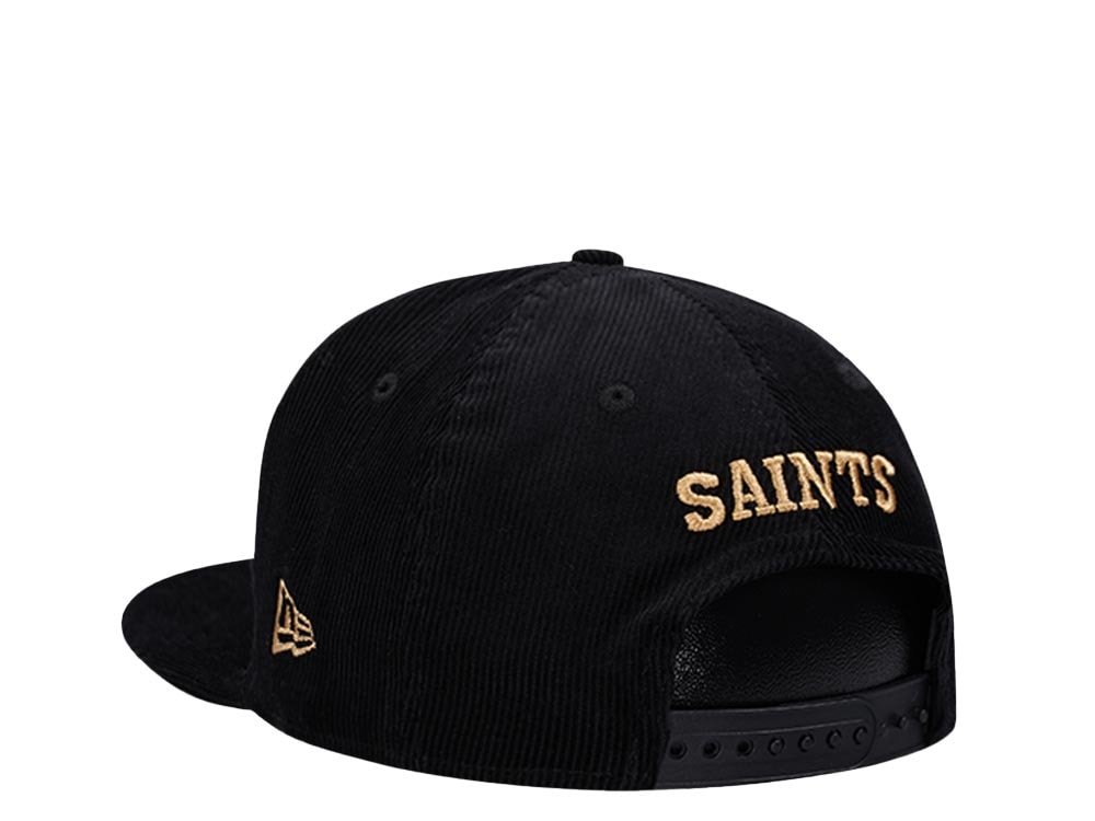 New Era New Orleans Saints Black Corduroy Edition 9Fifty Snapback Gorra