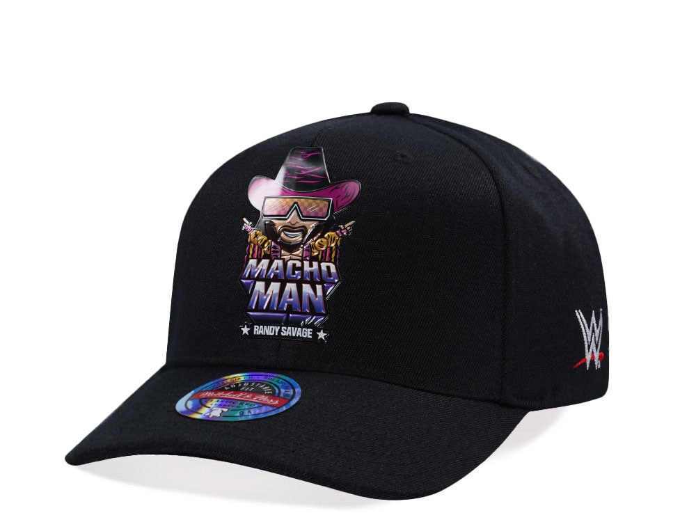 Mitchell & Ness Wrestlemania WWE Randy Savage Classic Red Stretch Snapback Gorra