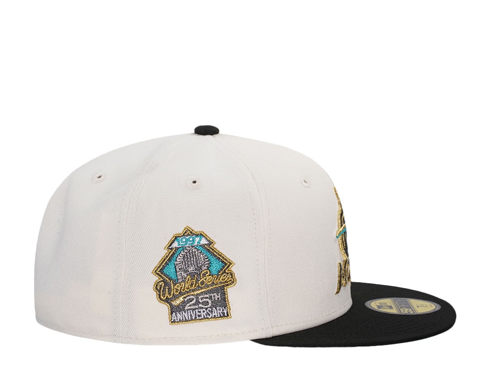 New Era Miami Marlins 25th Anniversary Chrome Gold Two Tone Edition 59Fifty Fitted Gorra