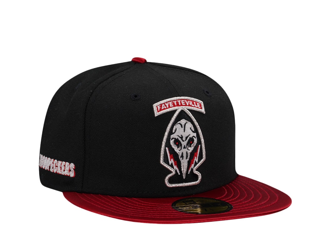 New Era Fayetteville Woodpeckers Horror Pack Satin Brim Edition 59Fifty Fitted Gorra