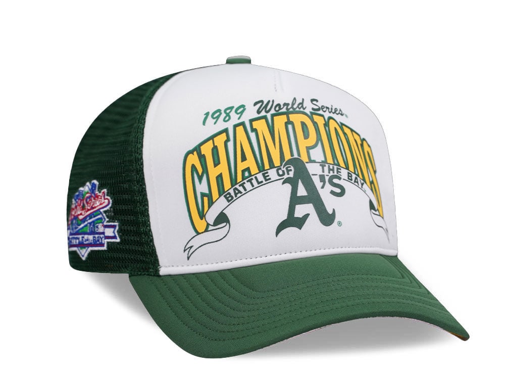 47Brand Oakland Athletics BCPTN World Series Dark Green Foam Champ Offside Trucker Snapback Gorra