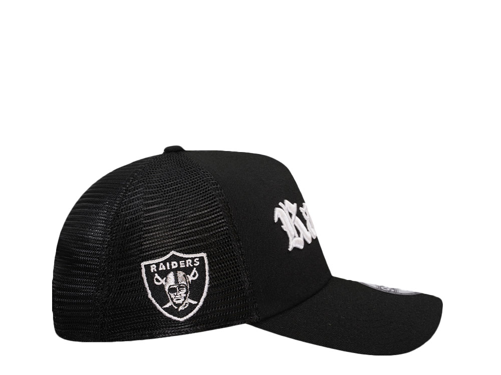New Era Las Vegas Raiders Black Trucker A Frame 9Forty Snapback Gorra