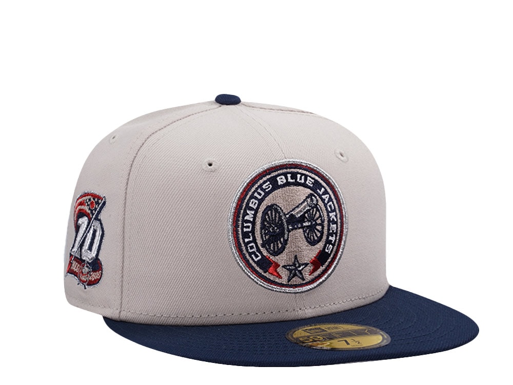 New Era Columbus Blue Jackets 10th Anniversary Stone Two Tone Edition 59Fifty Fitted Gorra