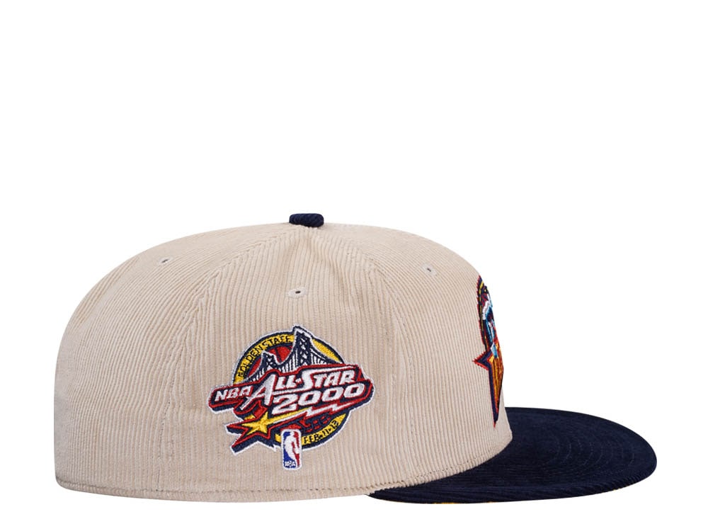 Mitchell & Ness Golden State Warriors All Star 2000 Two Tone Hardwood Classic Cord Edition Dynasty Fitted Gorra