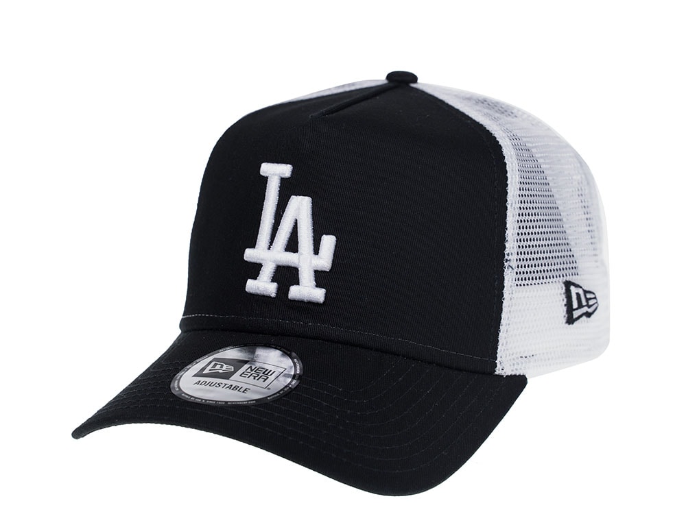 NEW ERA LOS ANGELES DODGERS MESH TRUCKER SNAPBACK CAP BLACK