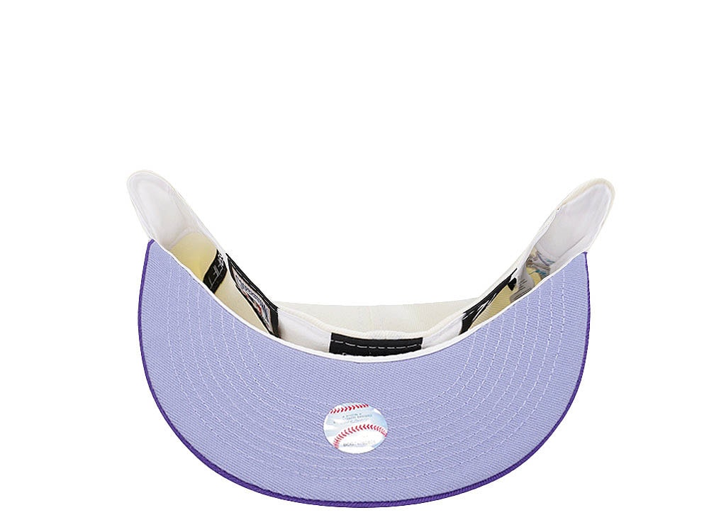 New Era Texas Rangers All Star Game 1995 Cream Purple Two Tone Edition 59Fifty Fitted Gorra