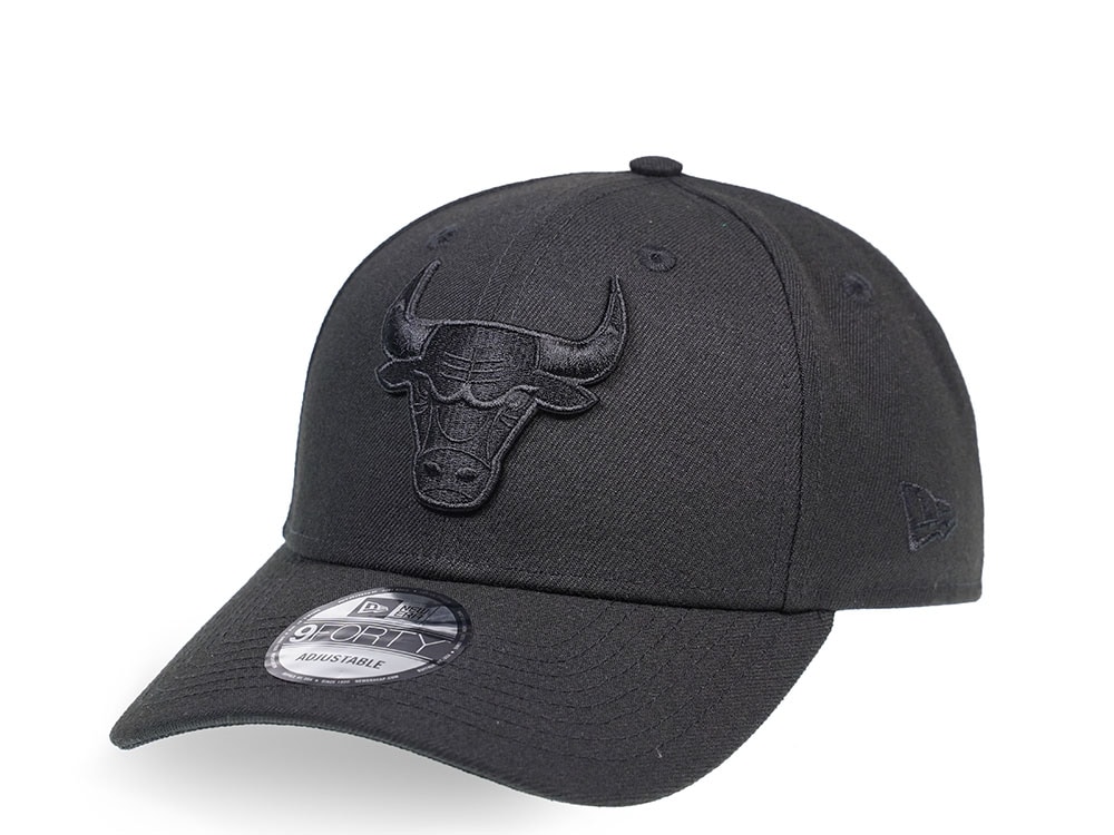 New Era Chicago Bulls Black on Black Edition 9Forty  Snapback Gorra