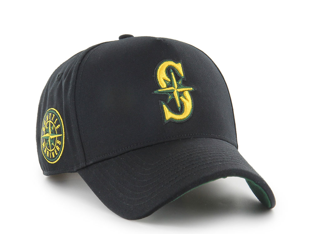47Brand Seattle Mariners Cooperstown Black Edition MVP Snapback Gorra