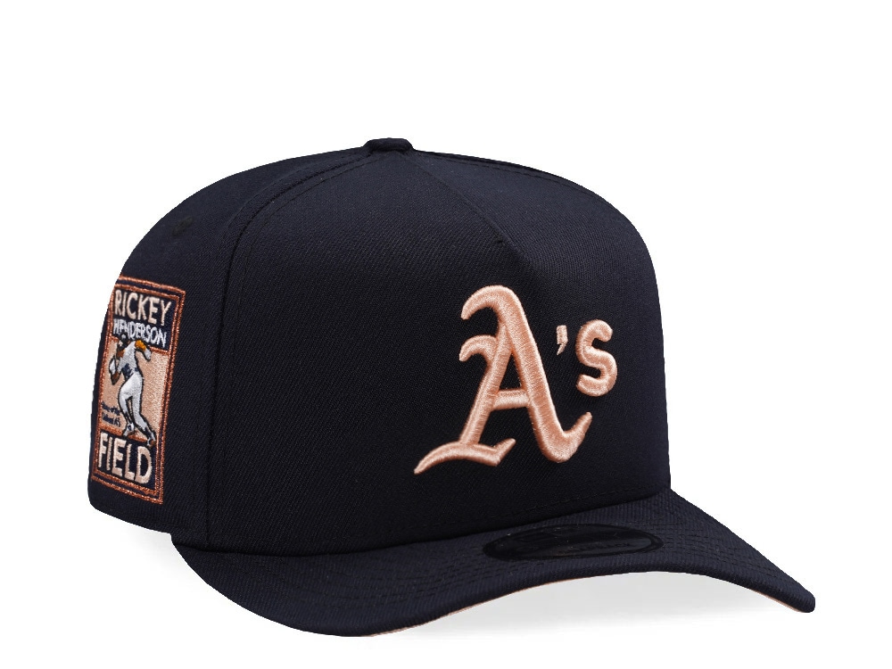 New Era Oakland Athletics Rickey Henderson Navy Prime Edition 9Fifty A Frame Snapback Gorra